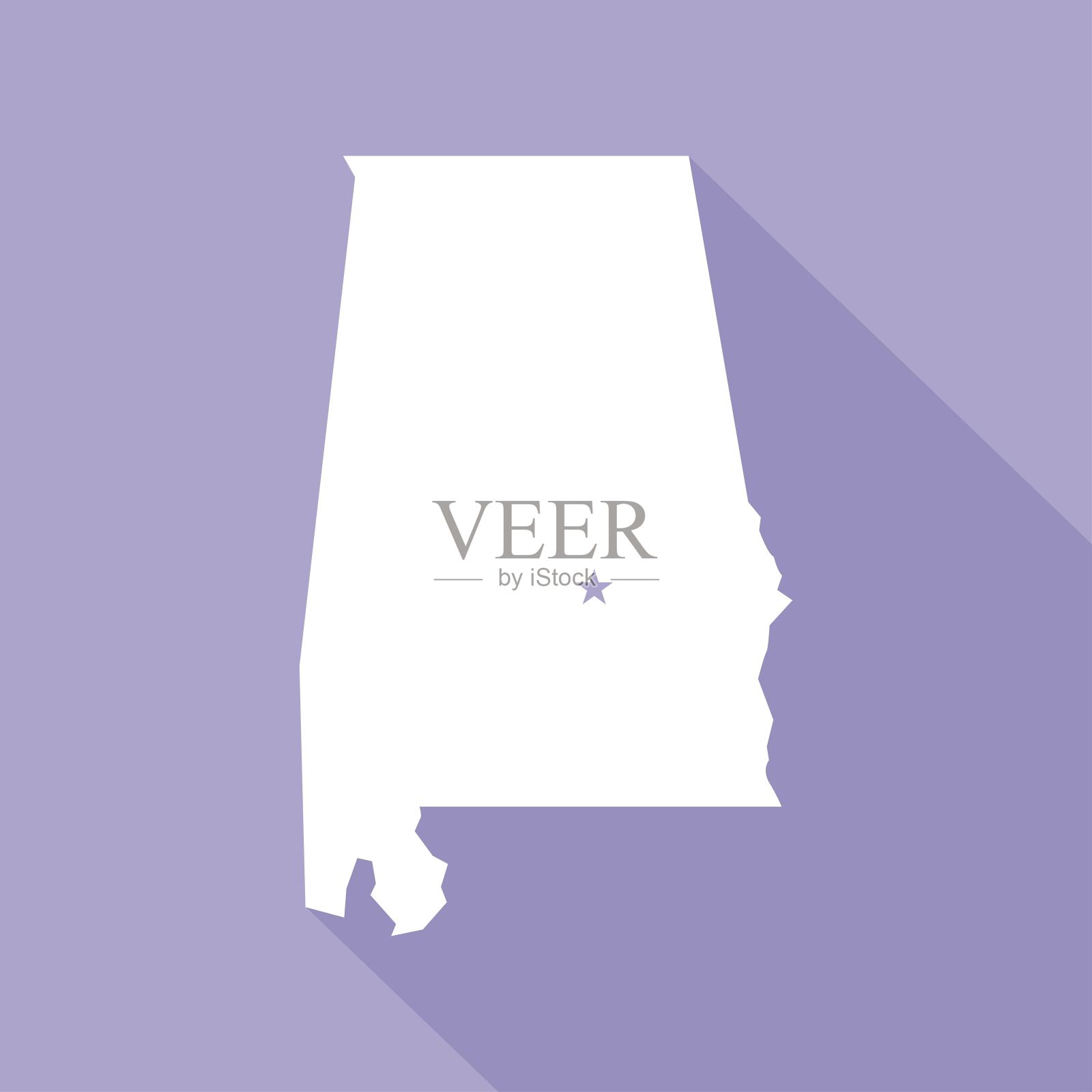 阿拉巴马地图矢量插图插画图片素材