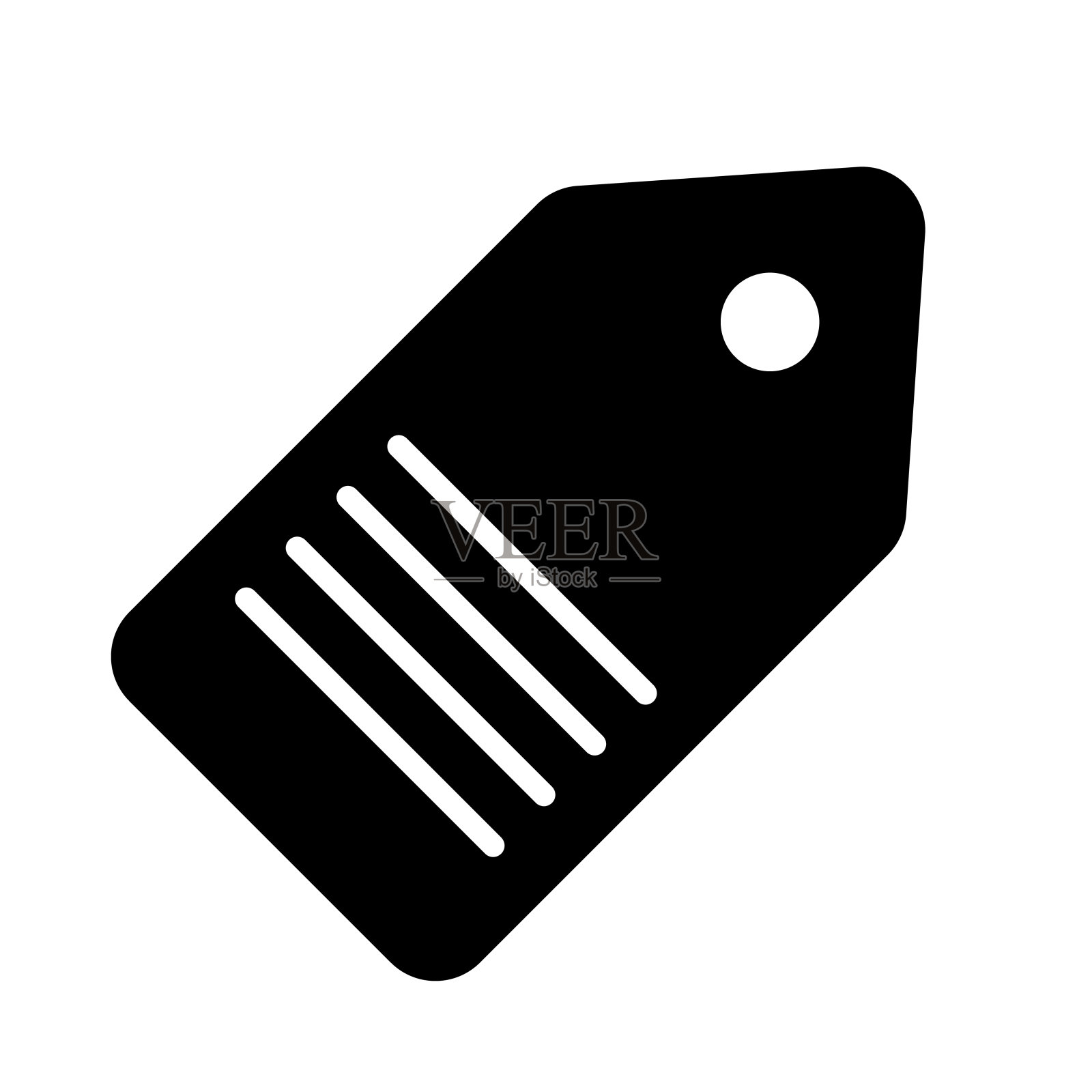 标签剪影图标。商品的价格标签。向量。图标素材