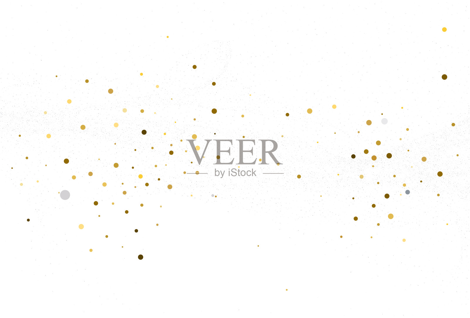 浅银，金，闪闪发光的纸屑。光背景。插画图片素材