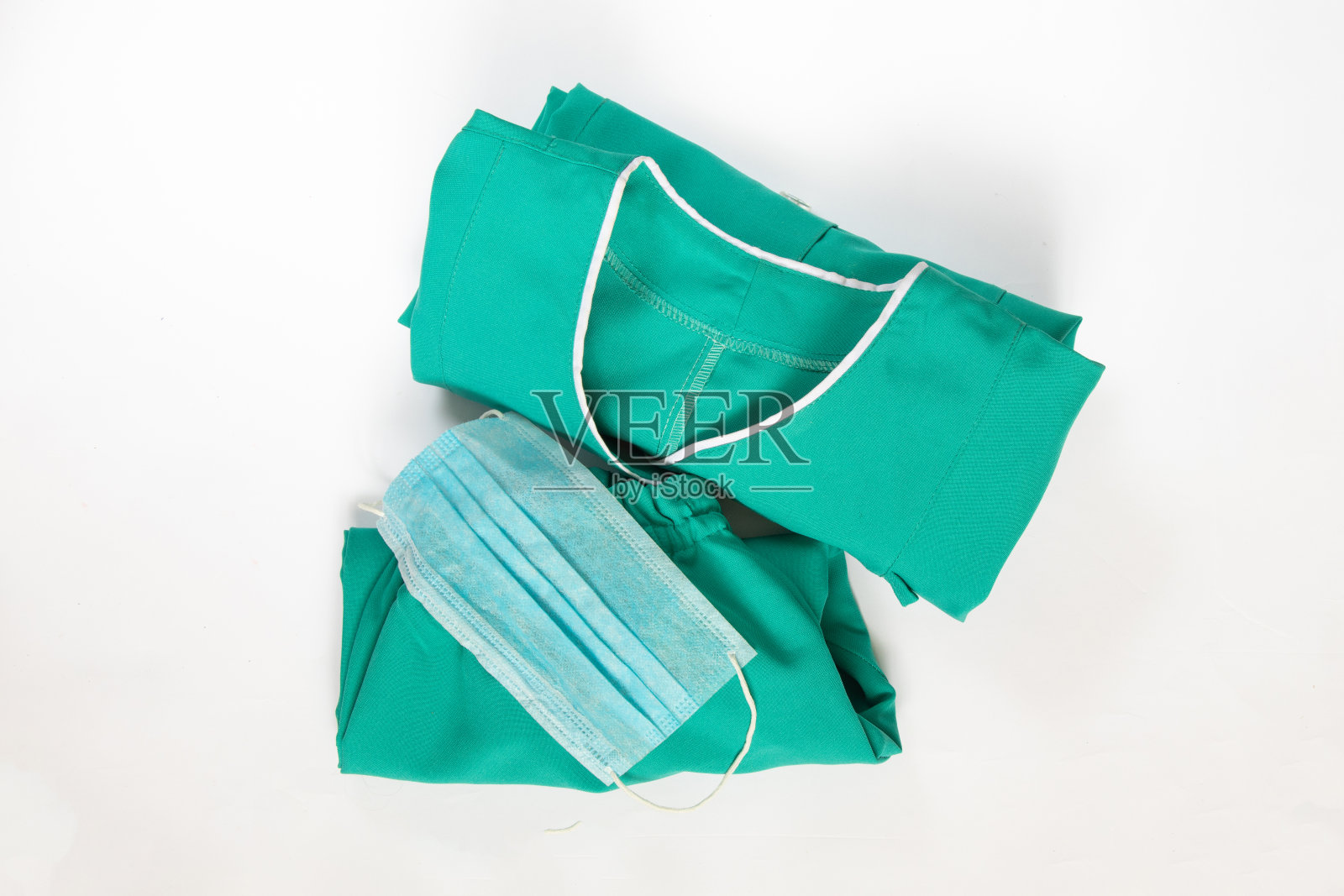 乌克兰孤立背景护士折叠医疗制服照片摄影图片