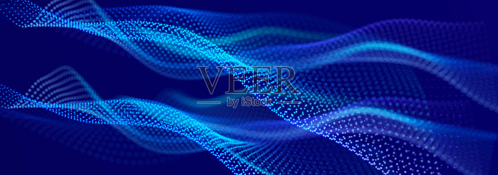 美丽的弯曲波在黑暗的背景。数字技术背景。网络的概念。3 d照片摄影图片