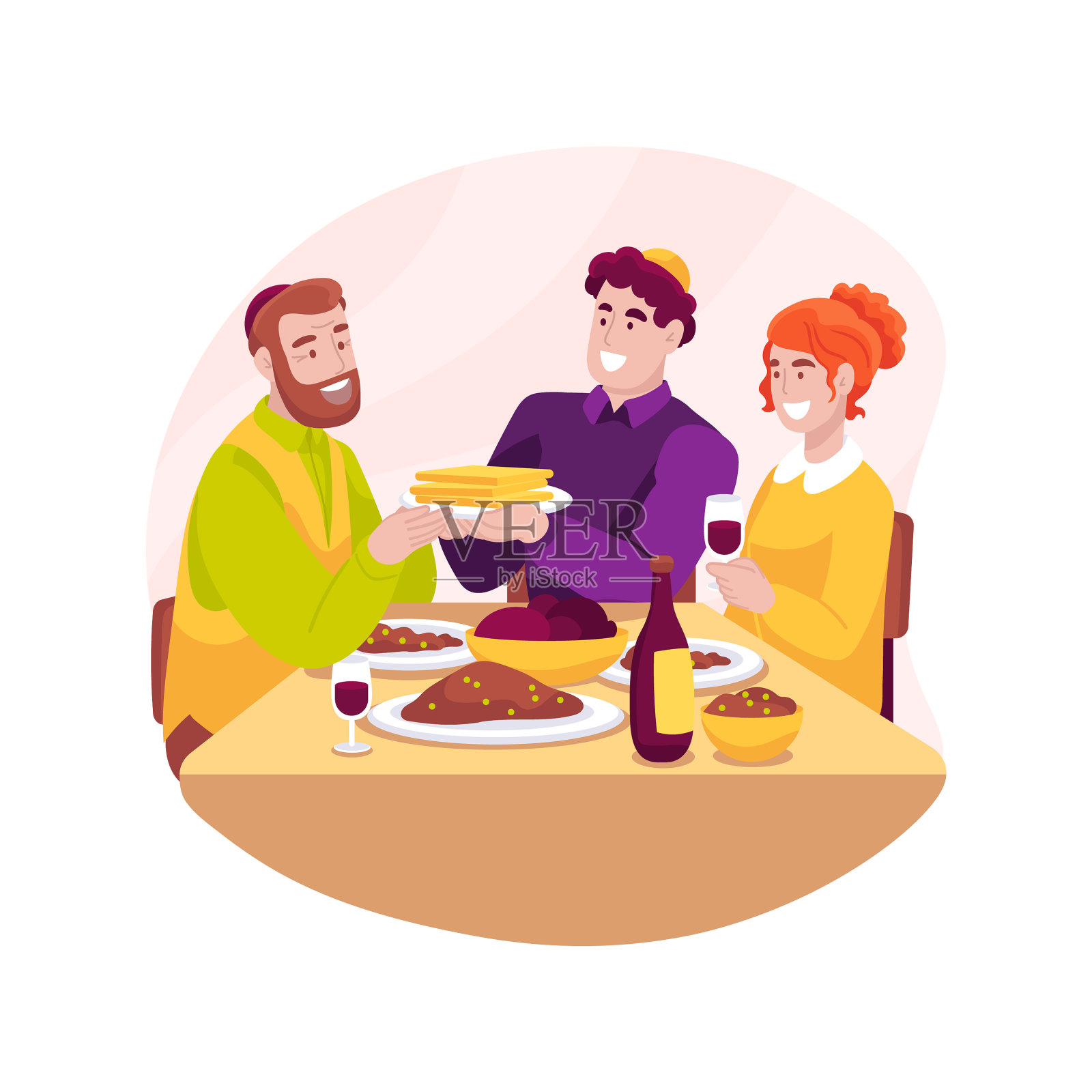 逾越节孤立漫画设计元素图片