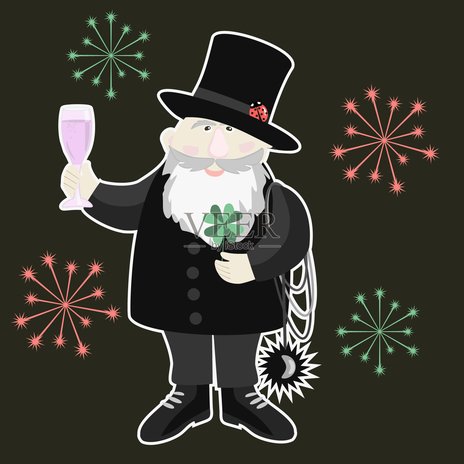 矢量贺卡符号。插画图片素材