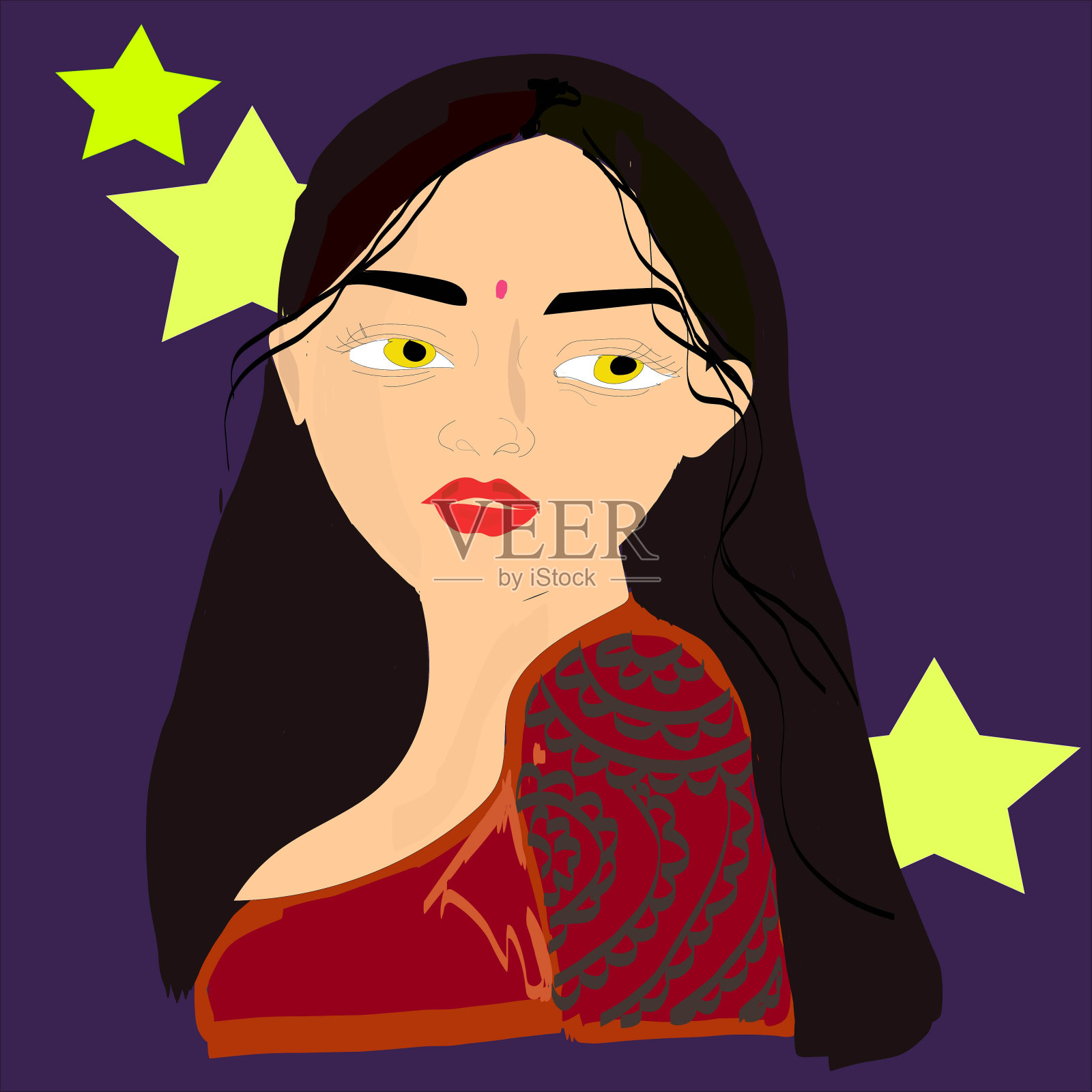 女性的抽象形象插画图片素材