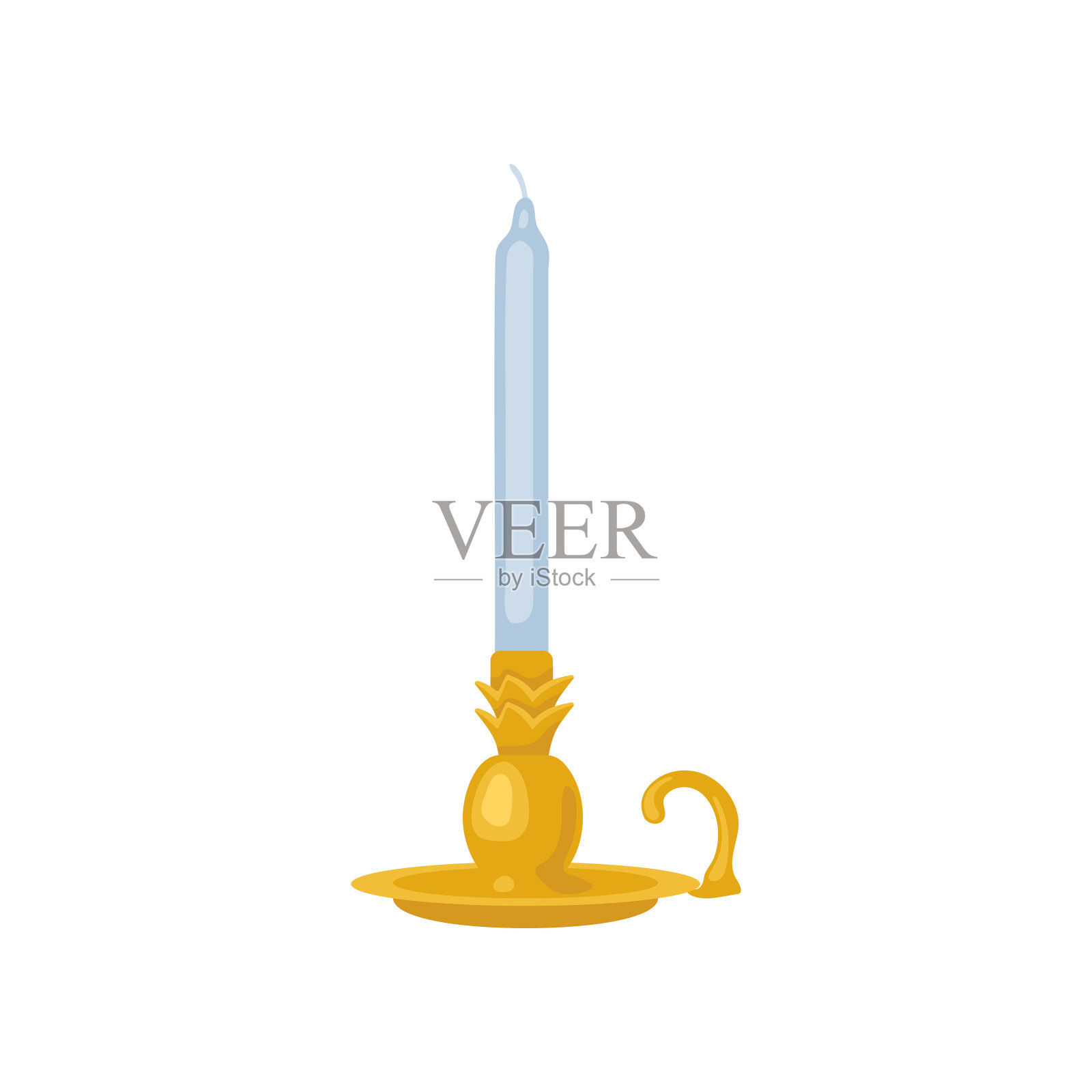 复古金烛台框架矢量插图设计元素图片