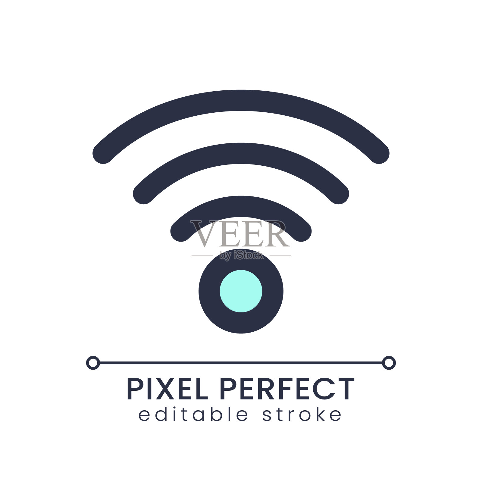 无线互联网像素完美的RGB彩色ui图标插画图片素材