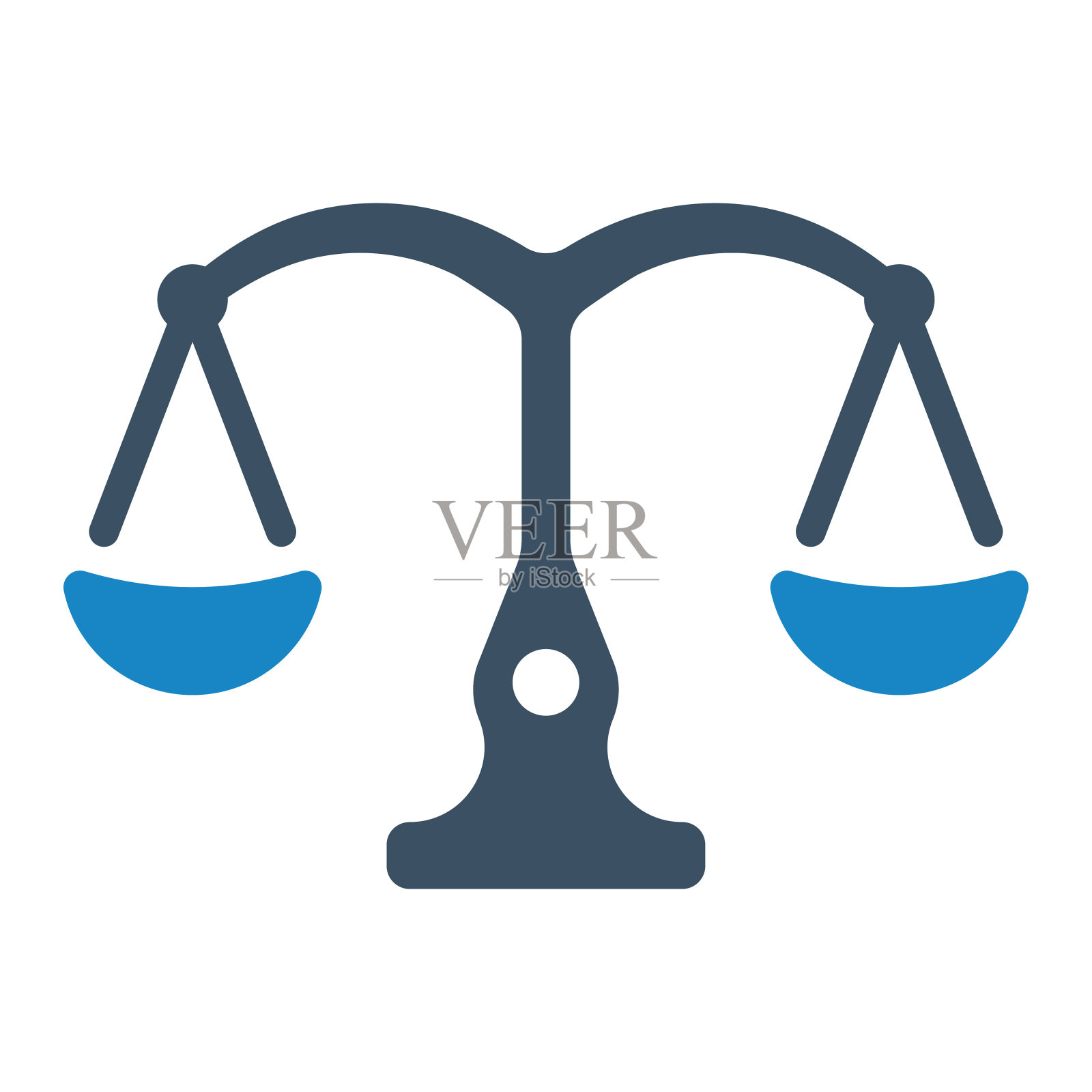 平衡重量图标矢量说明。白色背景上的鳞片图标。股票插图图标素材