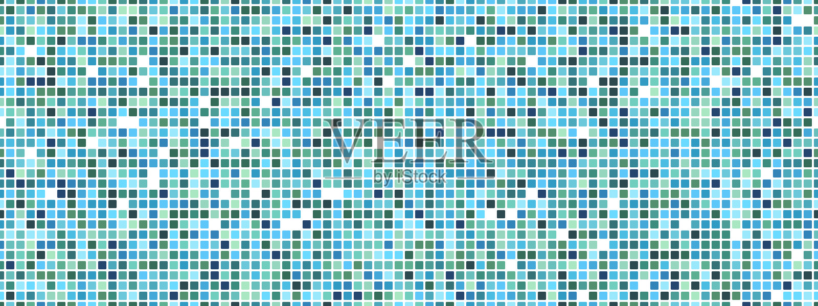 蓝绿色游泳池马赛克瓷砖图案无缝插画图片素材