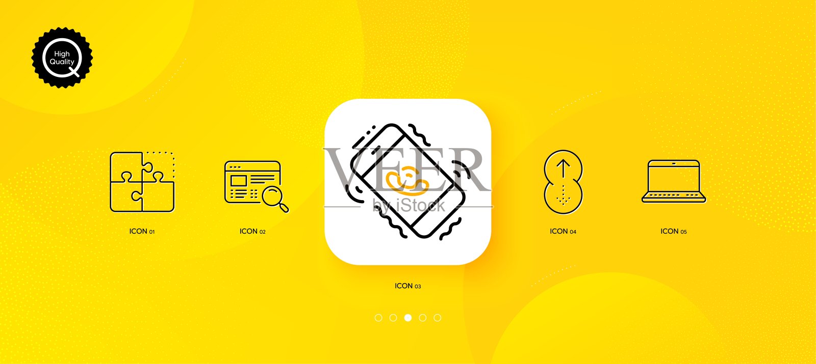 网站搜索，谜题和呼叫中心最小线图标。对于web应用，打印。向量图标素材