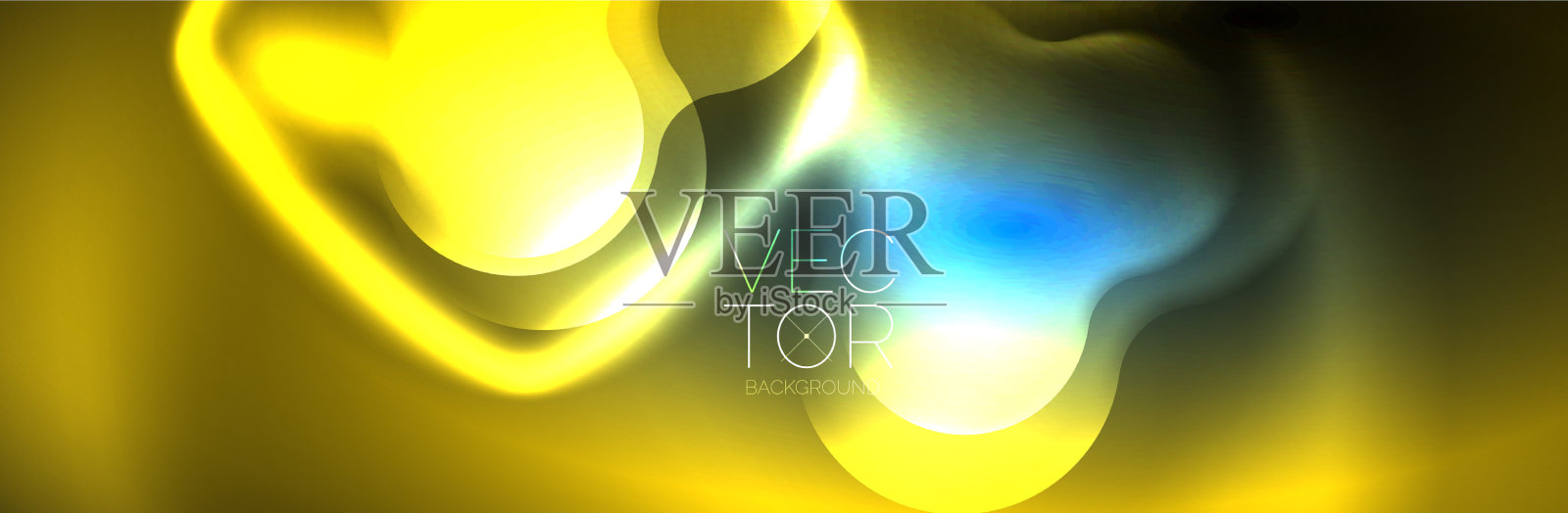 神奇的霓虹灯发光抽象背景插画图片素材