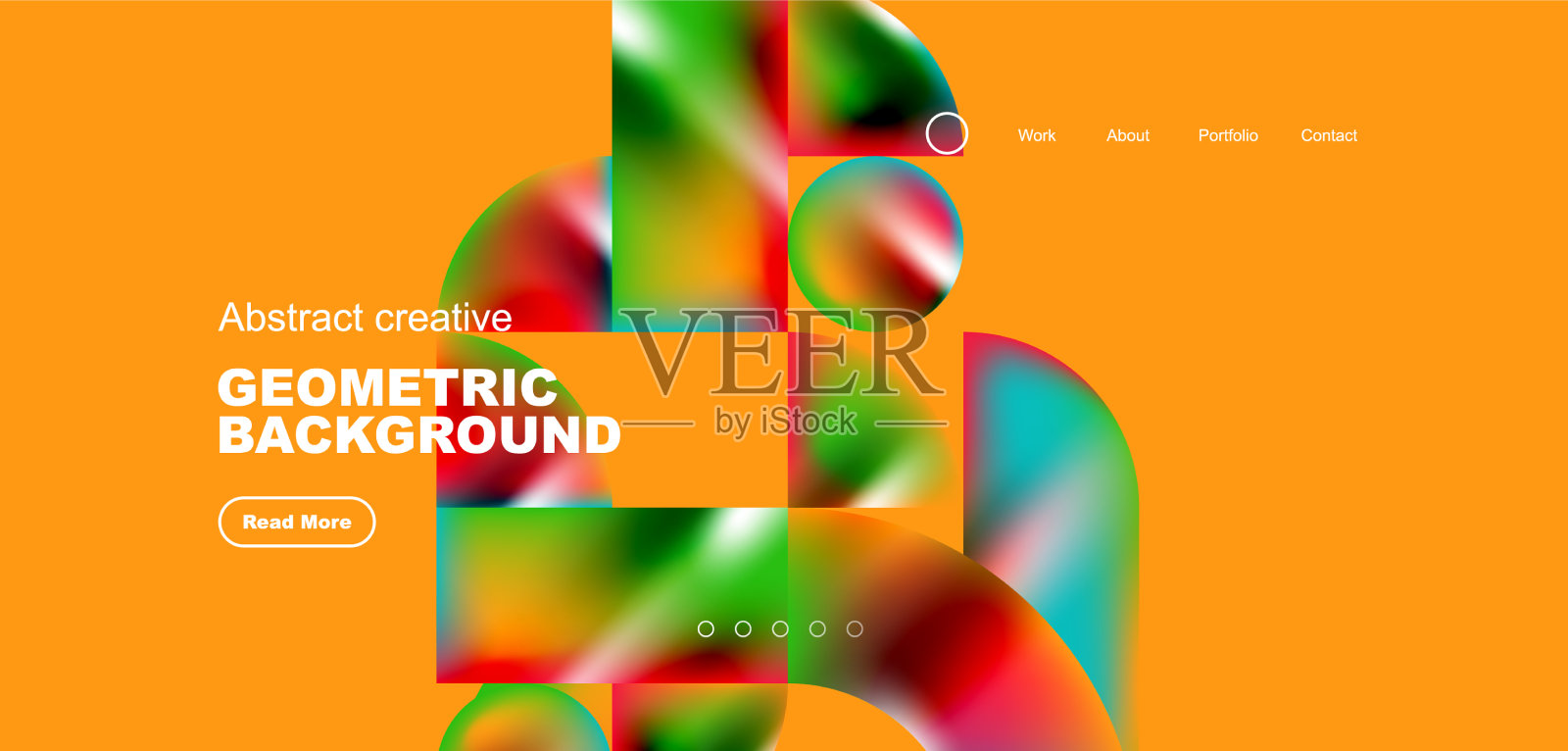 抽象圆和圆形元素几何插画图片素材