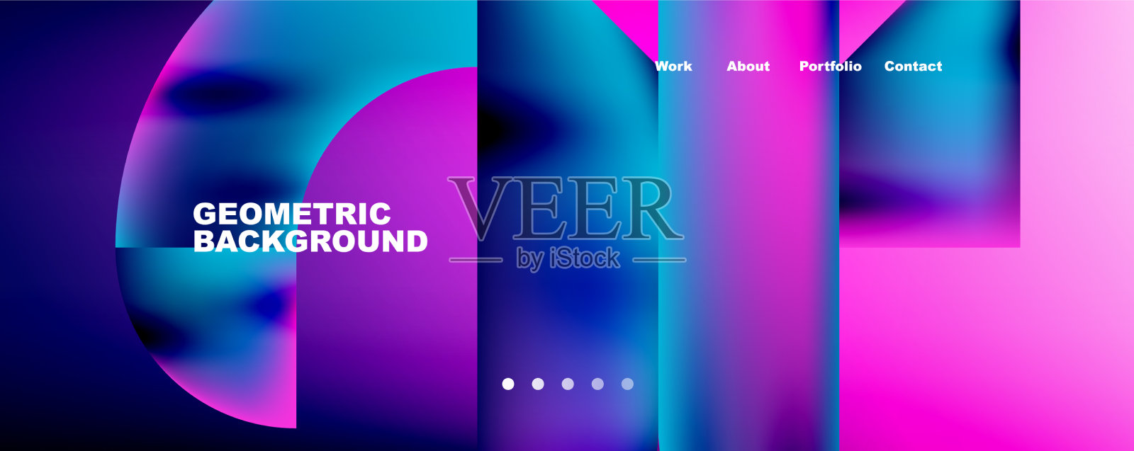 最小几何抽象的背景圆和插画图片素材