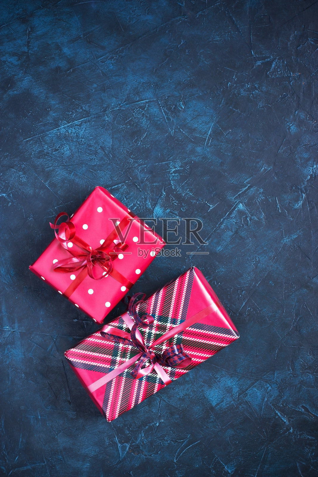 彩带礼盒照片摄影图片