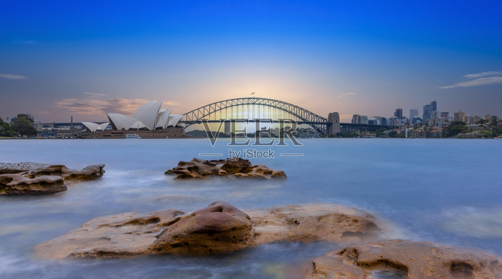 澳大利亚悉尼港日落景色照片摄影图片