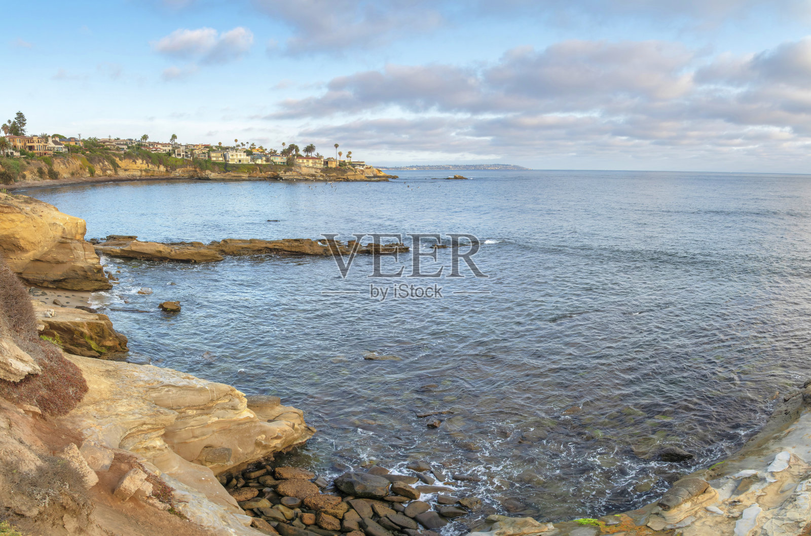 加州拉霍亚的沿海地区，可以看到太平洋照片摄影图片