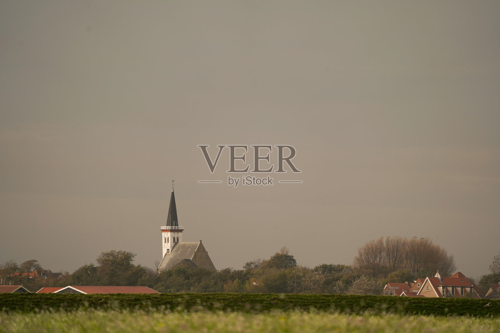 这是荷兰特塞尔岛上的一个村庄——登霍恩村照片摄影图片