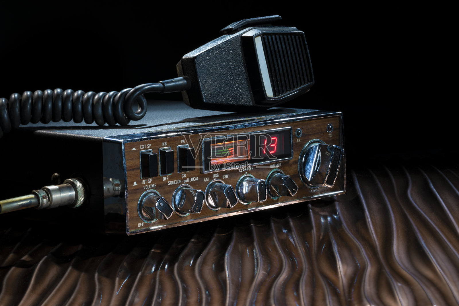 边带CB无线电在13频道照片摄影图片