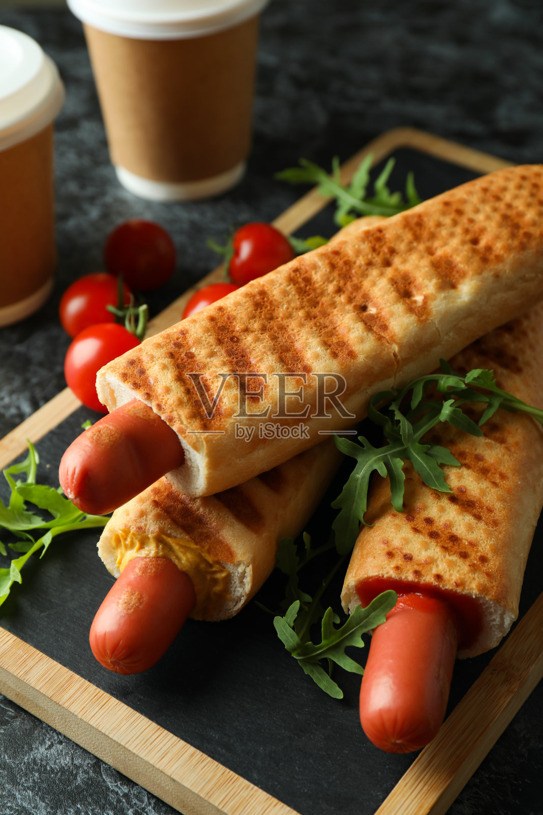 法式热狗的美味概念照片摄影图片