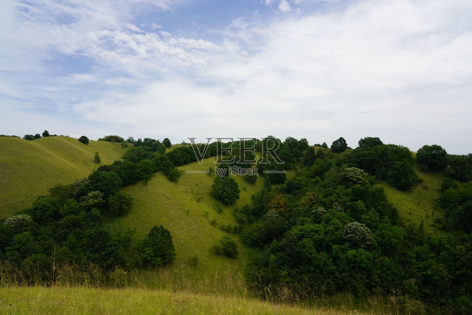 塞尔维亚多云天空下美丽的扎加吉卡山风景照片摄影图片