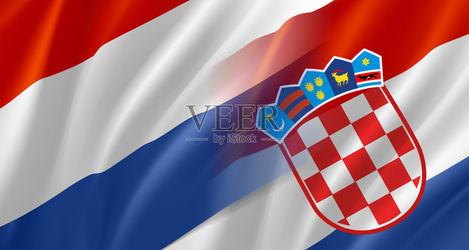 荷兰对阵克罗地亚的比赛比分表模板。三维矢量插图插画图片素材