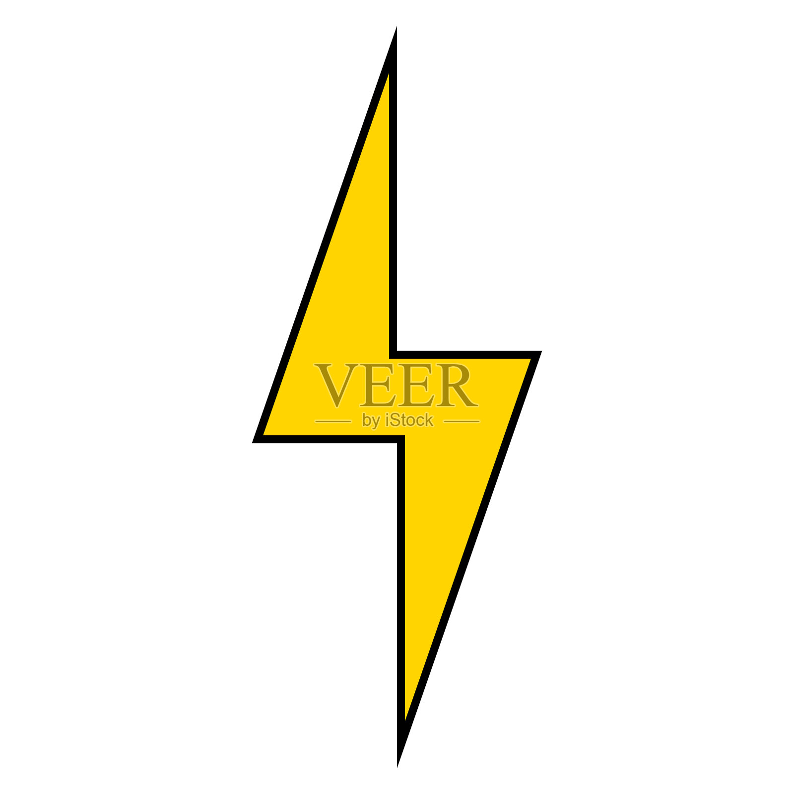 雷电高压标志，电击危险警示危险电源设计元素图片