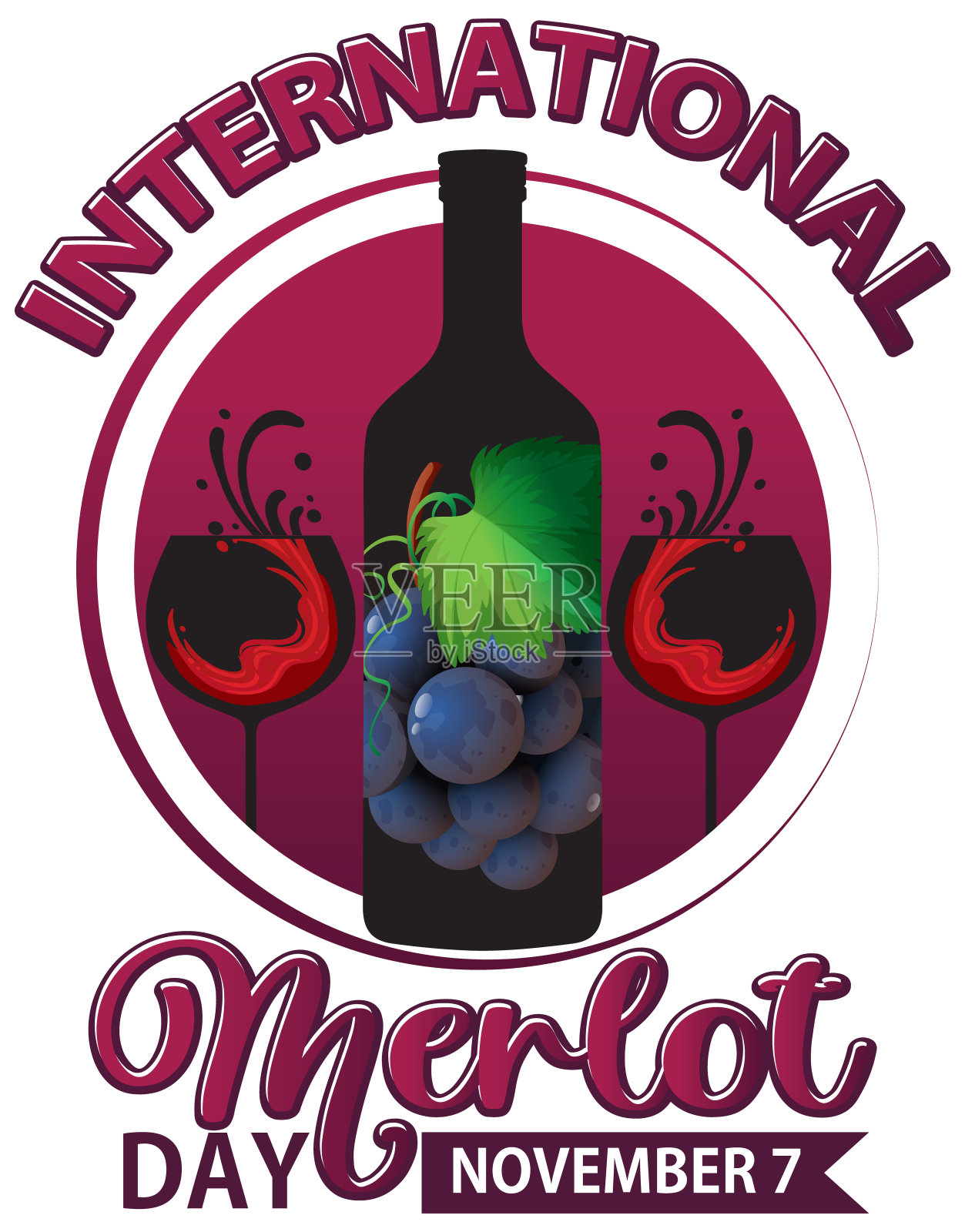 国际梅洛日海报设计插画图片素材