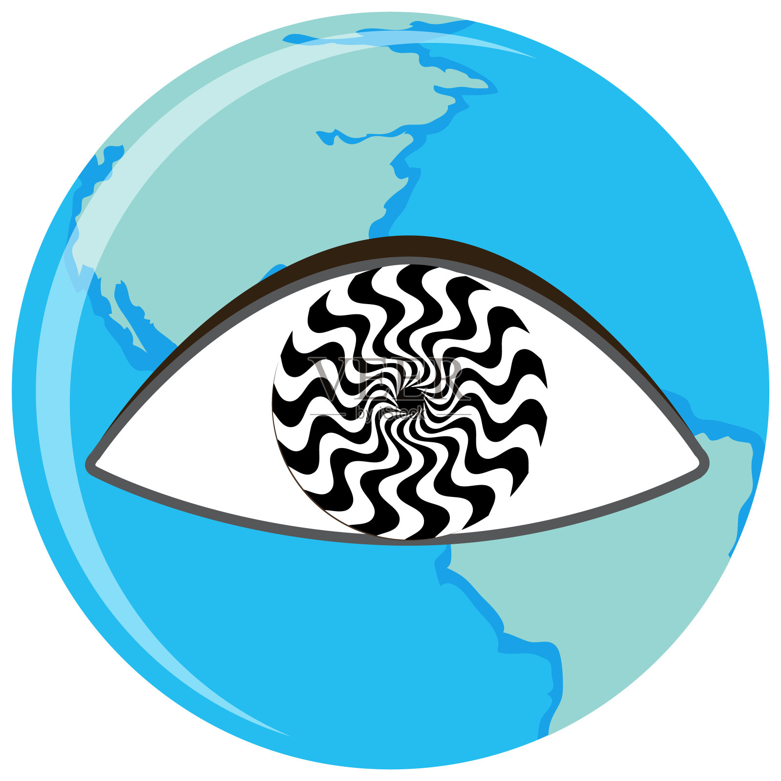 弗雷泽螺旋错觉概念插画图片素材