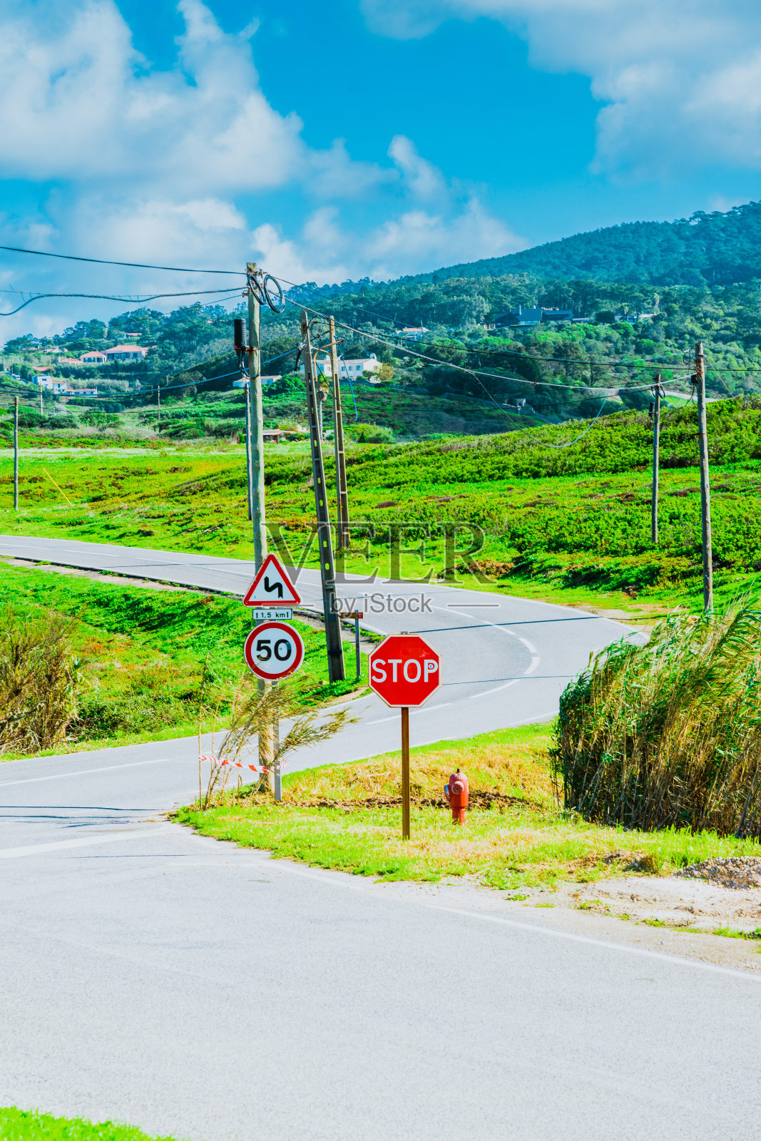 在卡波达罗卡灯塔在辛特拉，里斯本，葡萄牙最西欧照片摄影图片