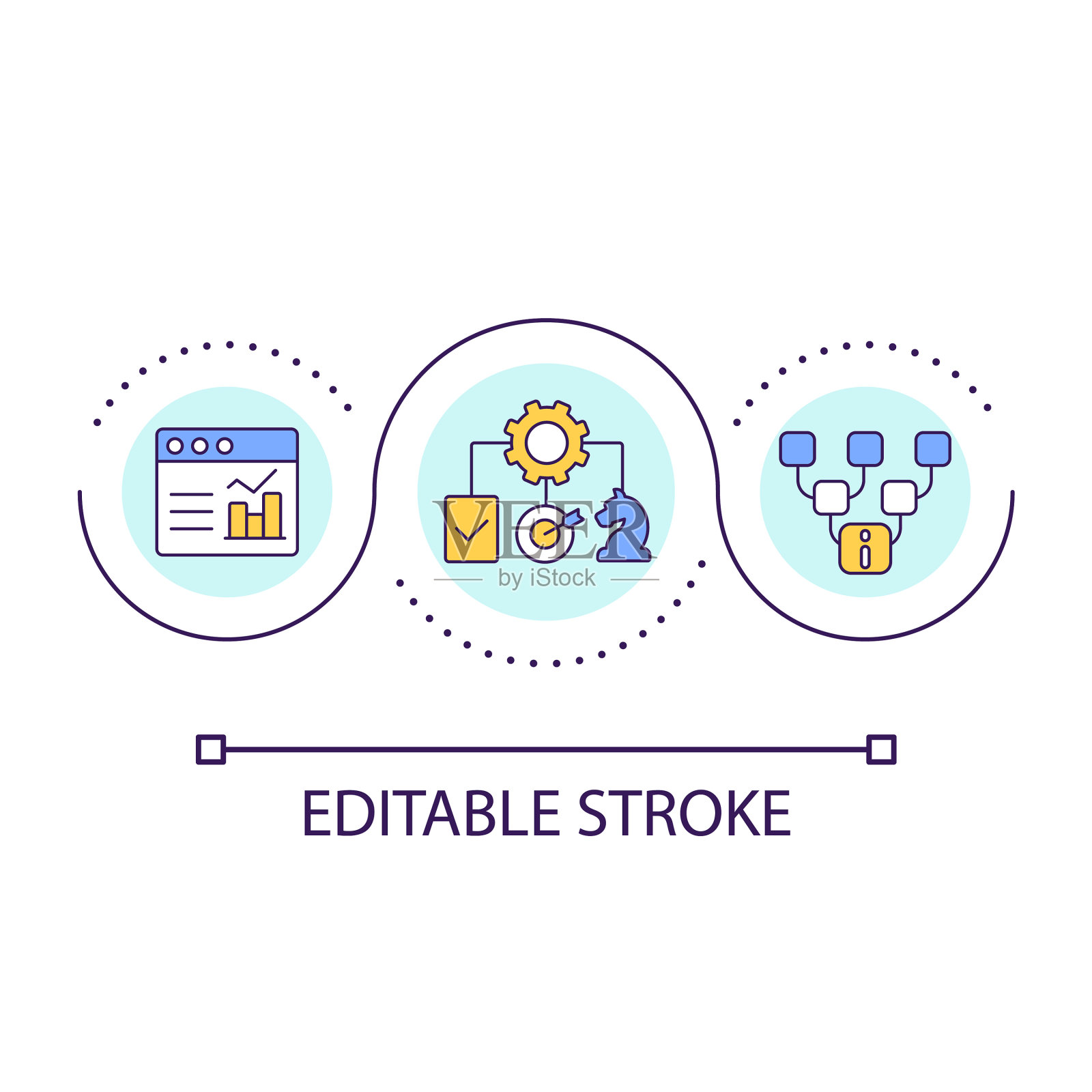 用户研究循环概念图标插画图片素材