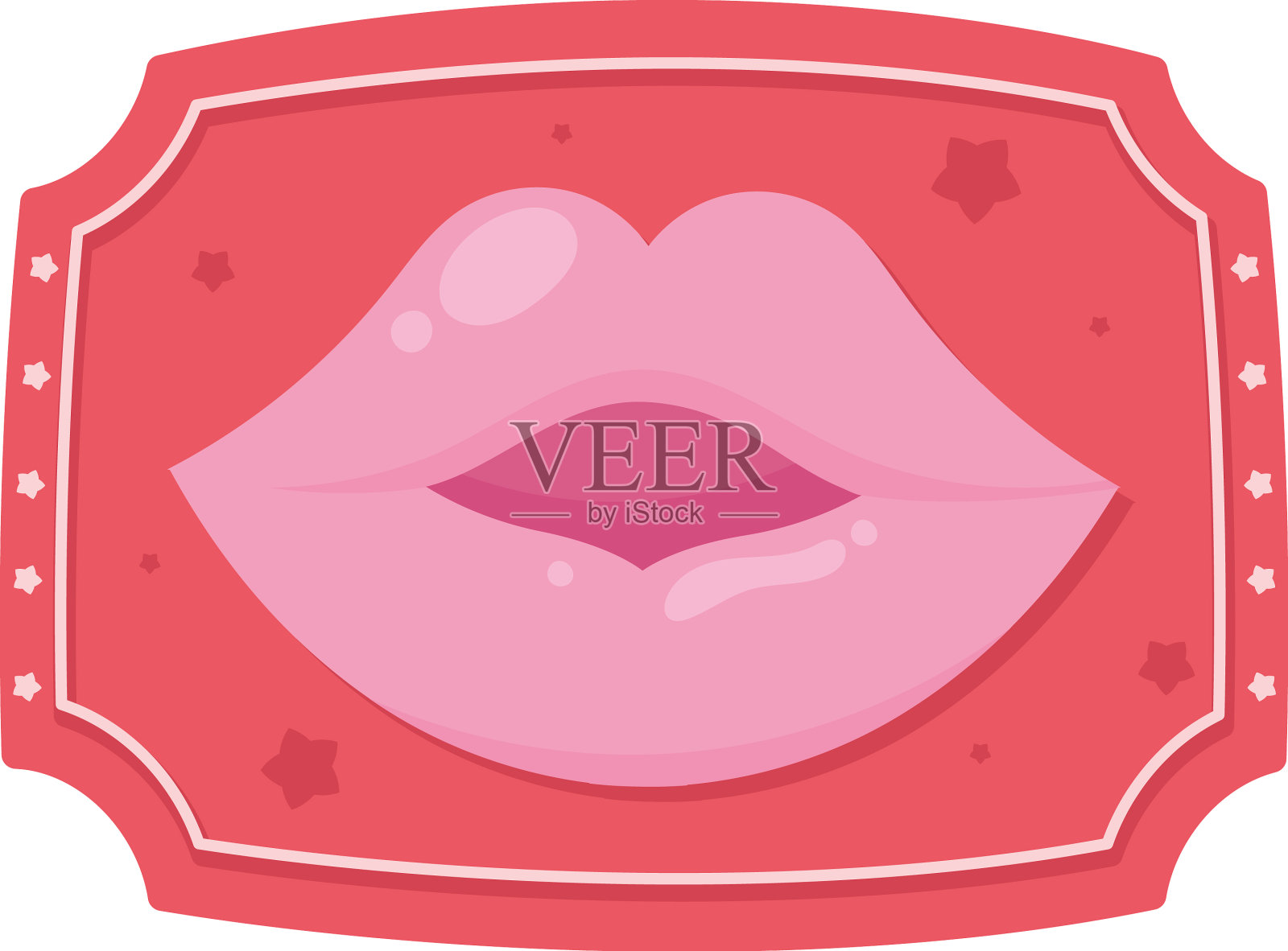 带吻的爱情优惠券设计元素图片