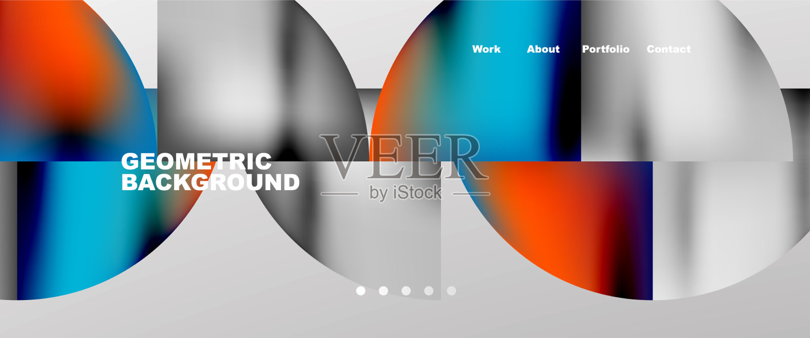 圆形和圆形元素抽象的背景插画图片素材