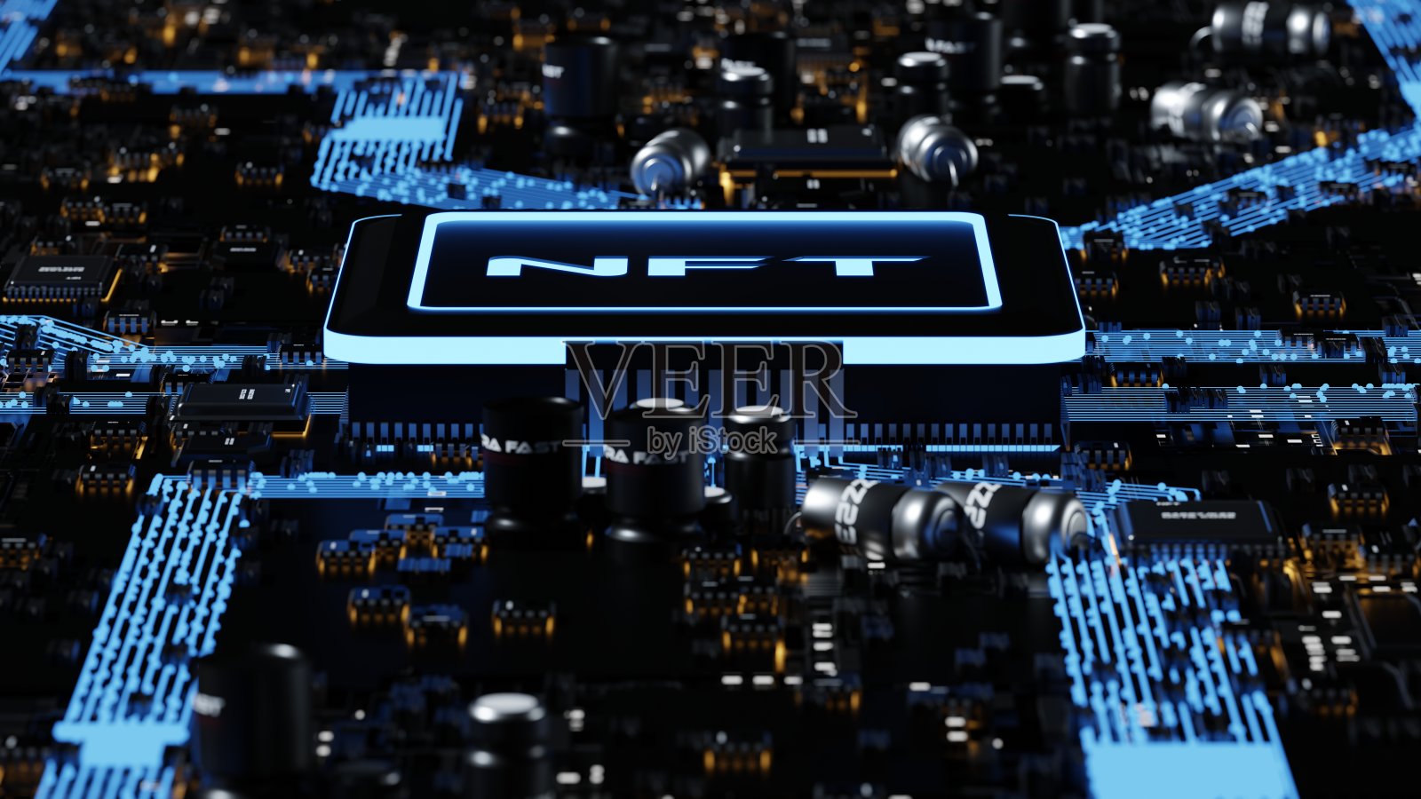 摘要NFT技术概念照片摄影图片