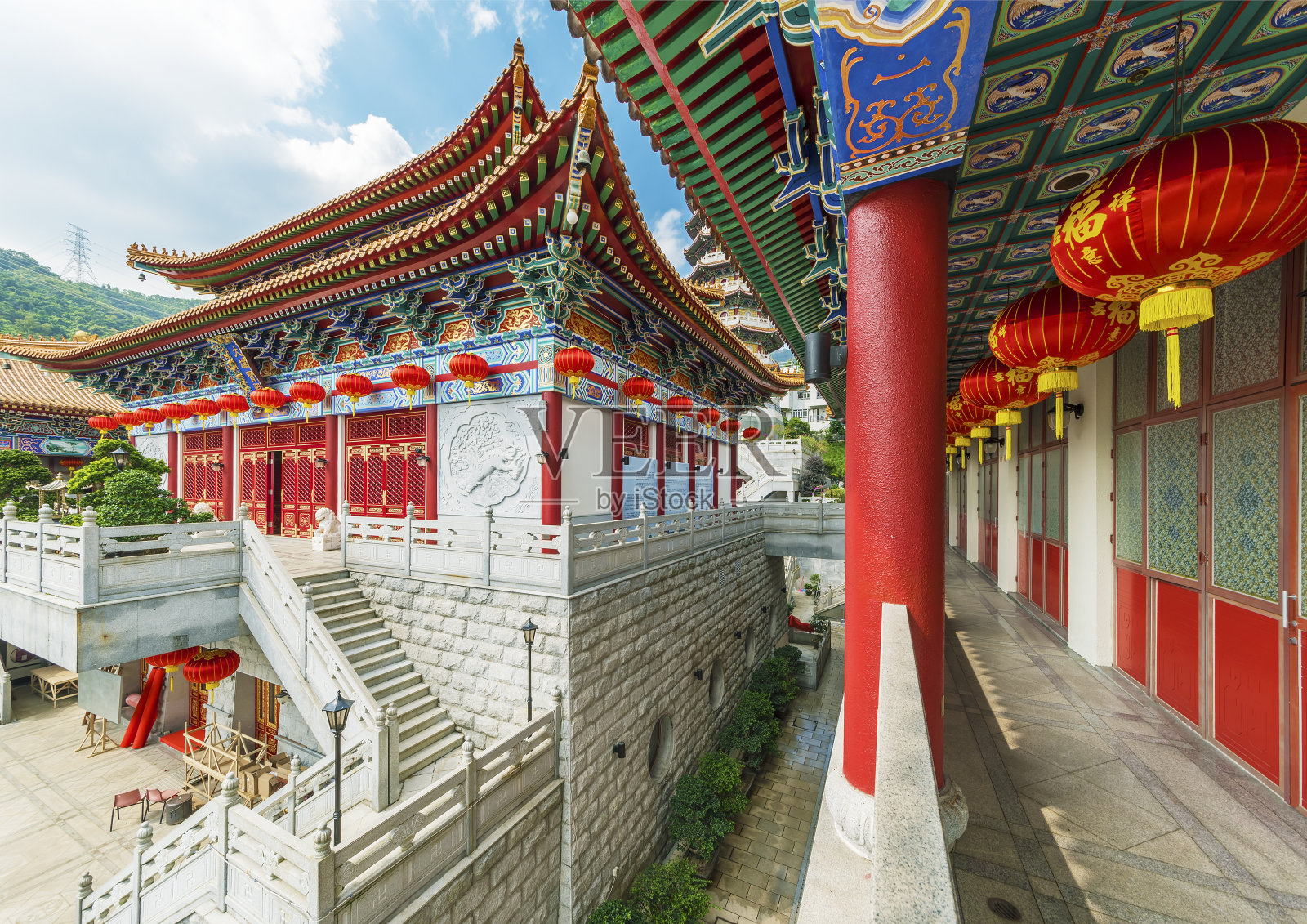 中国寺庙在香港的西部修道院照片摄影图片