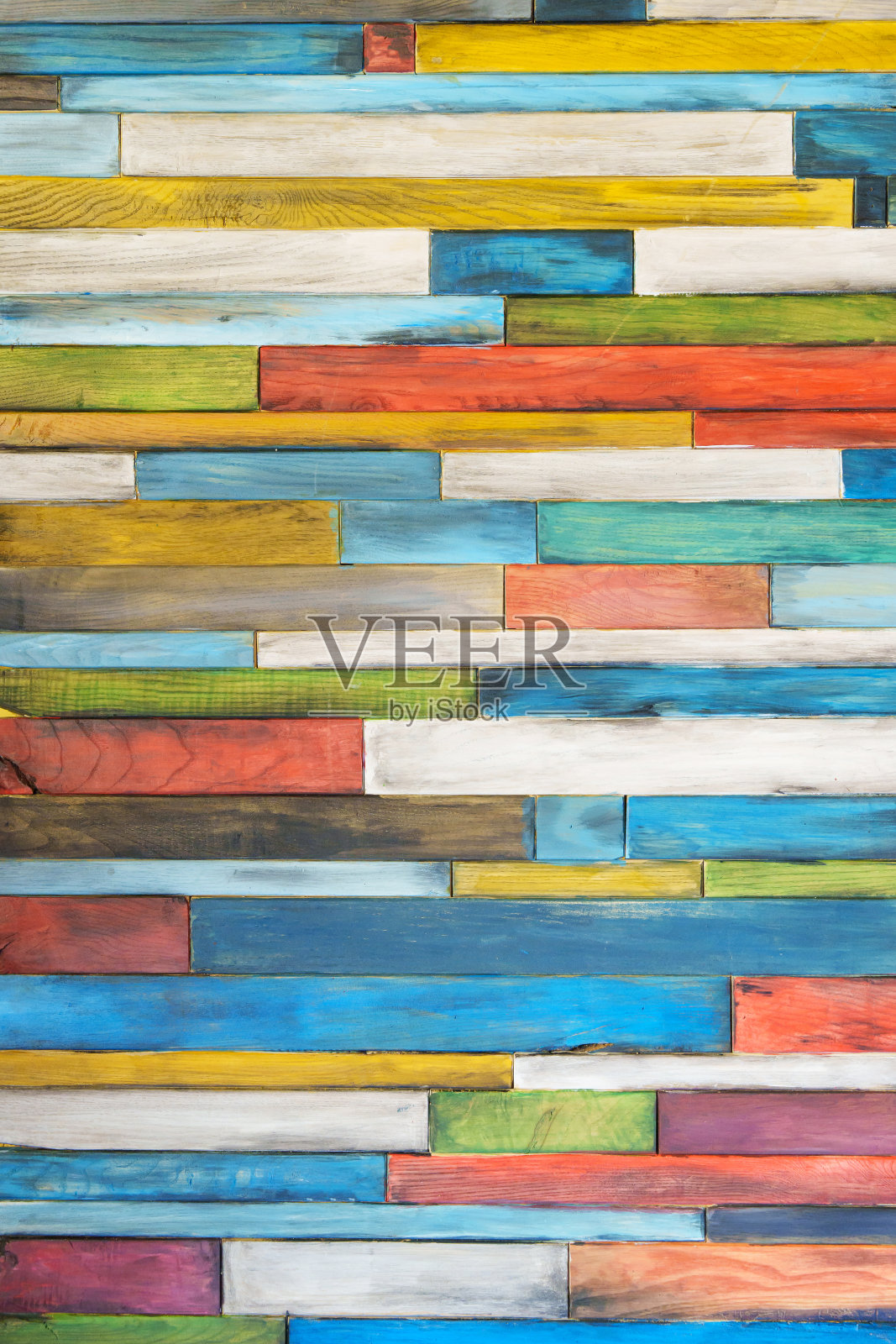 空的彩色木桌背景。模拟您的产品展示，蒙太奇，模板和壁纸照片摄影图片