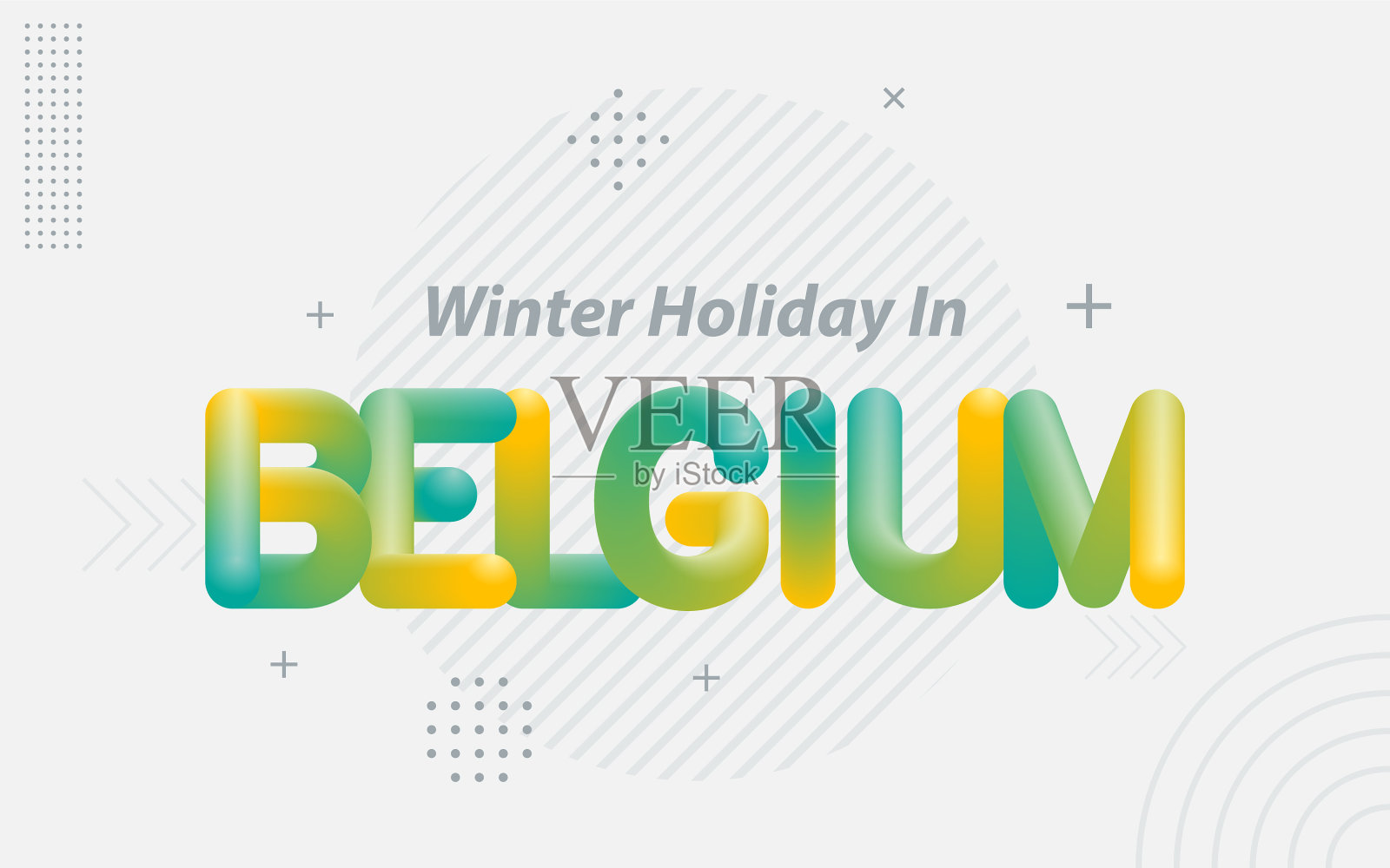 比利时寒假创意排版插画图片素材