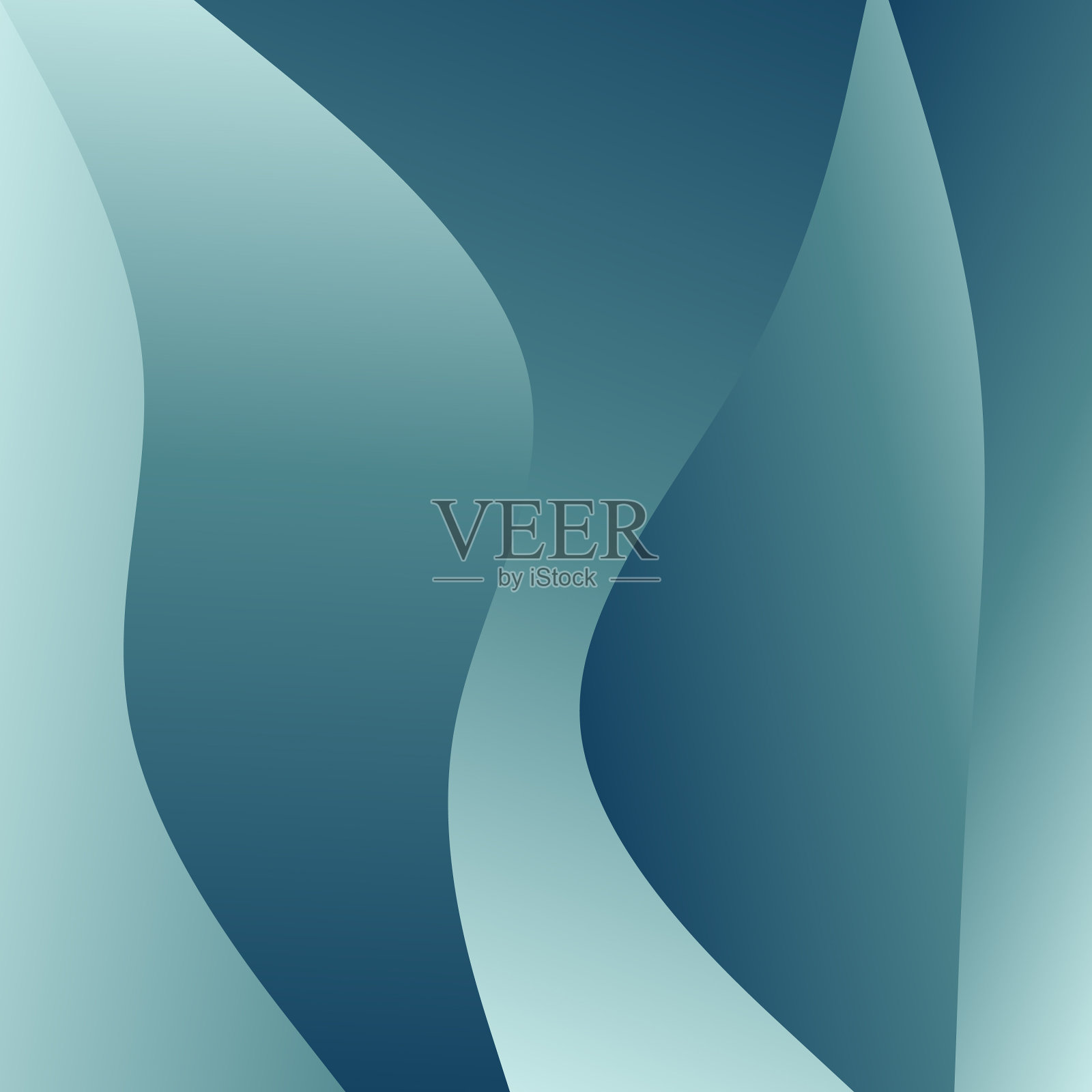 抽象的绿色波浪背景动态形状插画图片素材