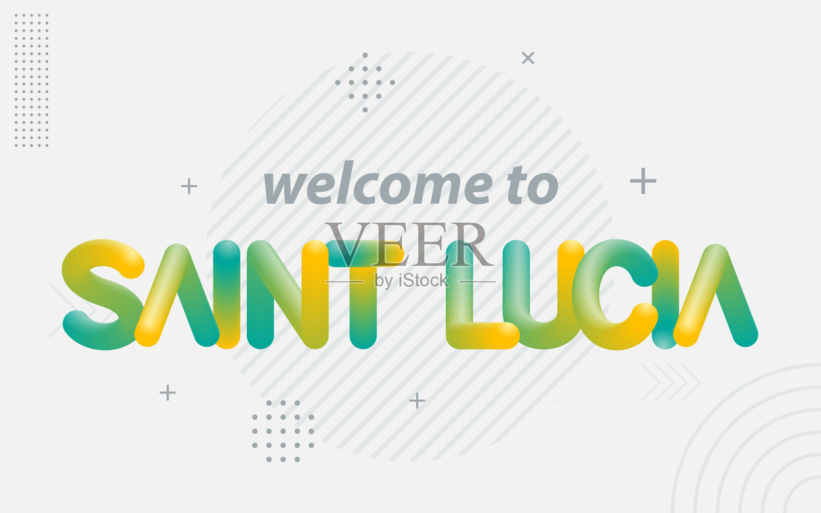 欢迎来到圣卢西亚创意排版公司插画图片素材