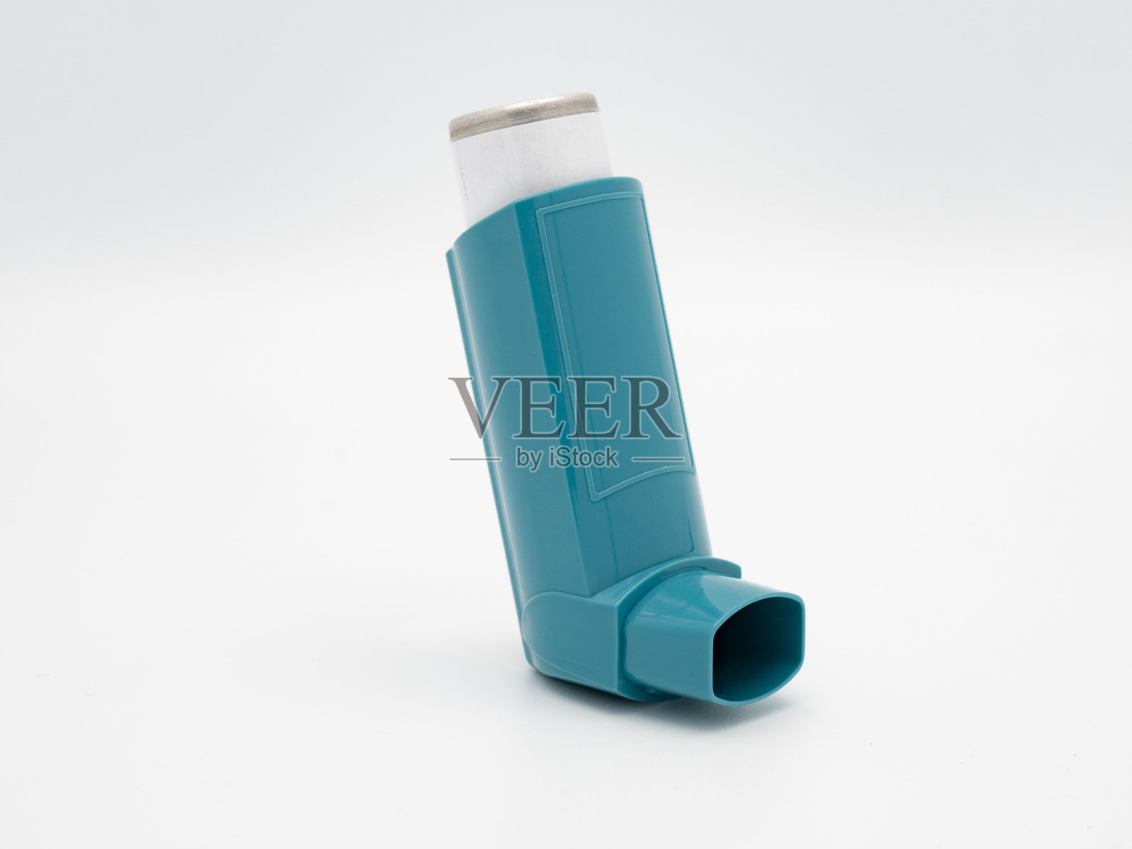 哮喘吸入器隔离在白色背景上照片摄影图片