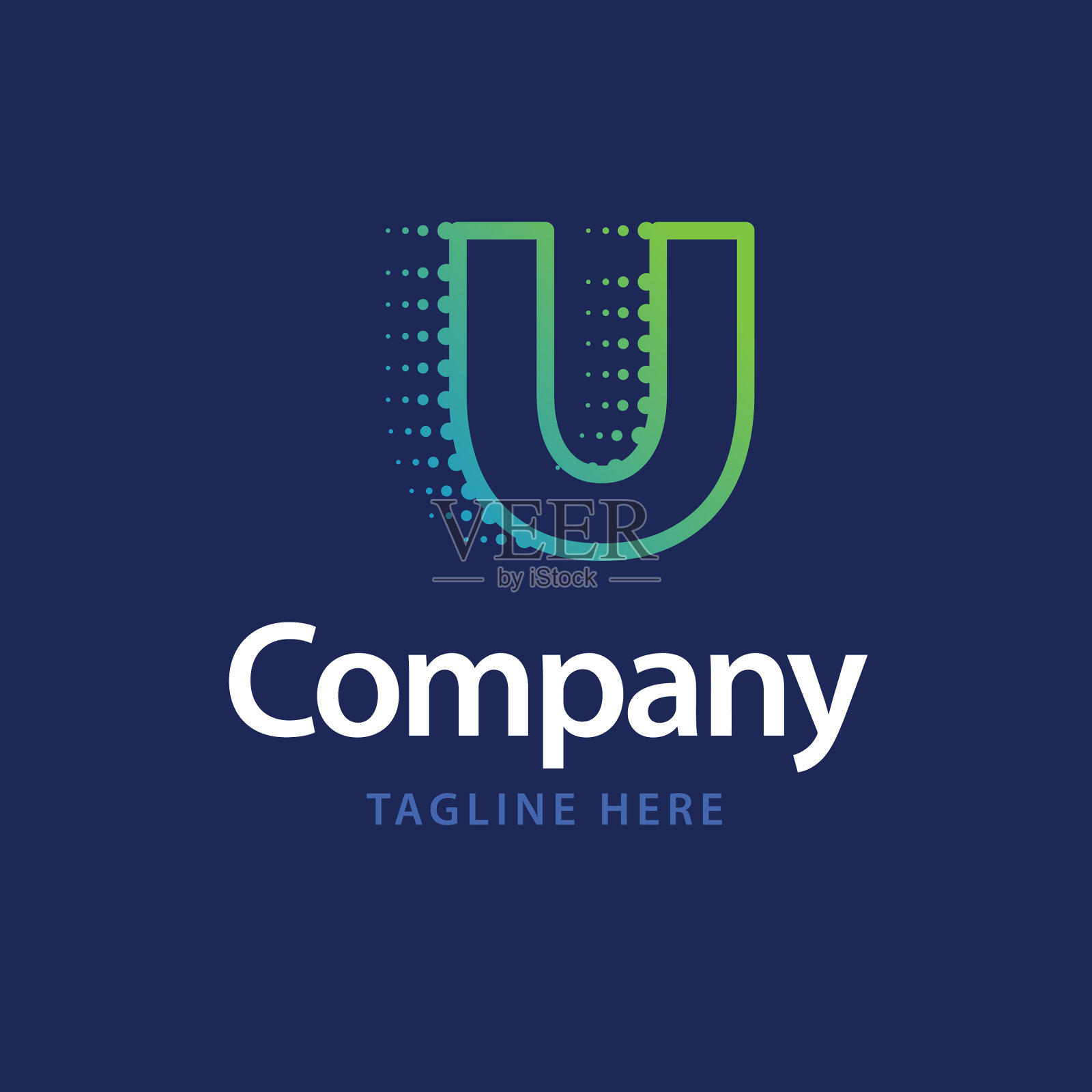 U科技标识企业品牌标识设计插画图片素材