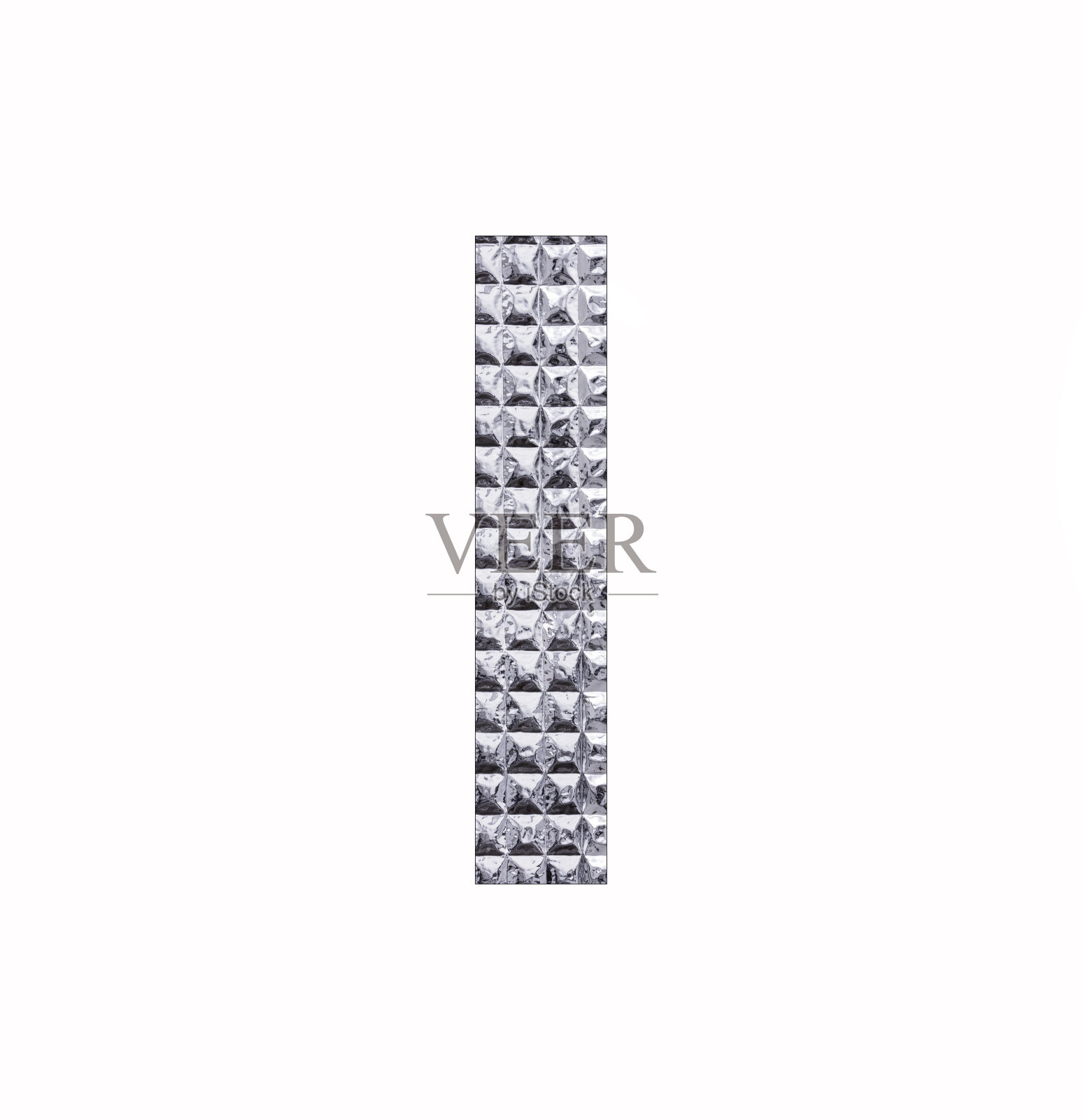 字母I -纹理闪亮的银色纸照片摄影图片