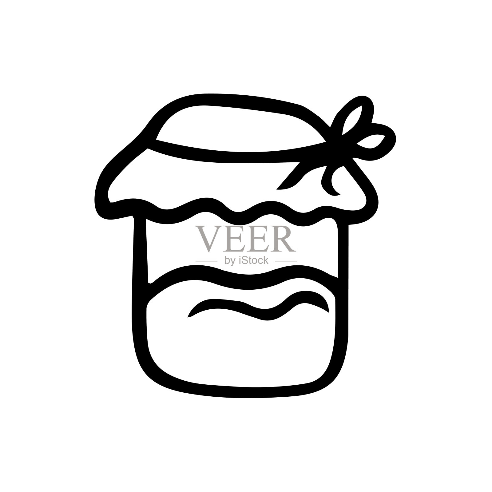 涂鸦果酱。Jar of Grandma是果酱插画图片素材