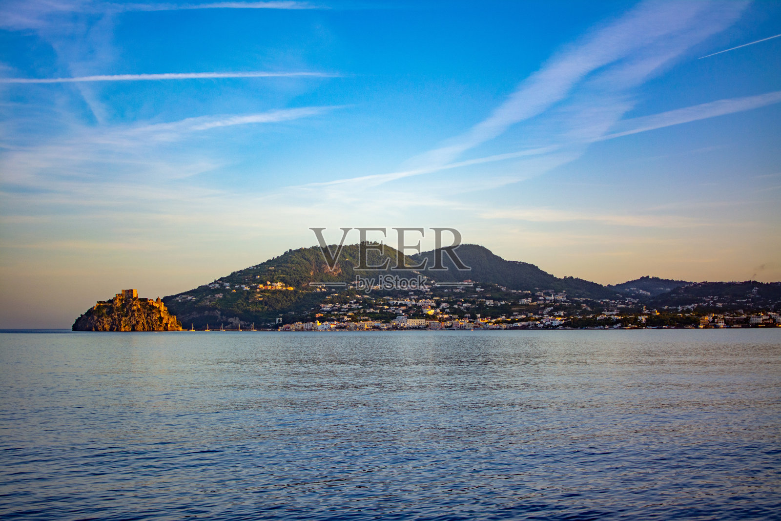 阿拉贡城堡日落照片摄影图片