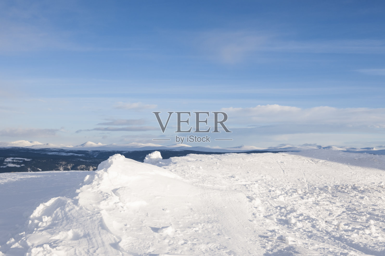 挪威Kvitfjell高山滑雪场的滑雪坡照片摄影图片