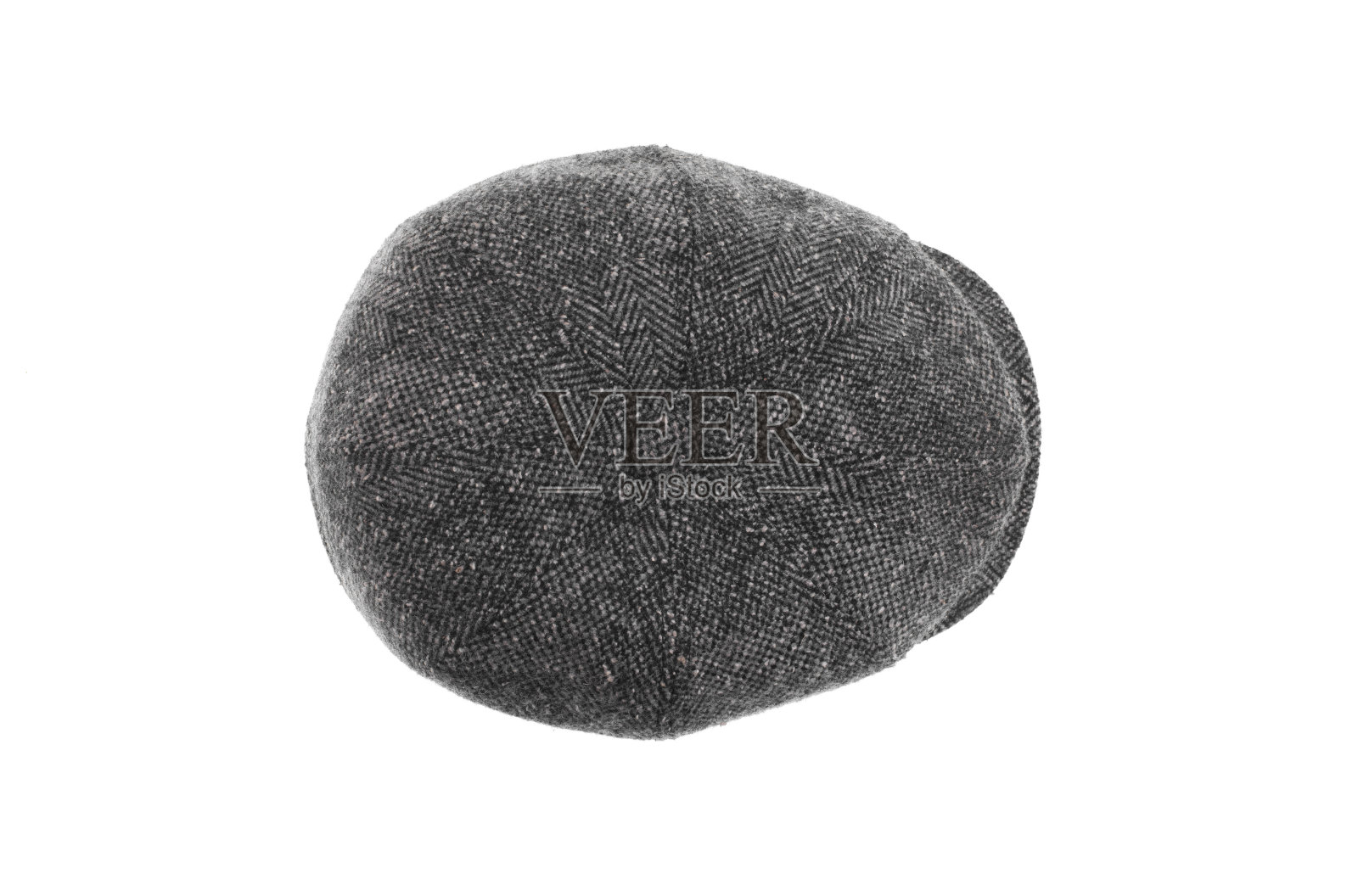 老式灰色羊毛帽孤立的白色背景照片摄影图片