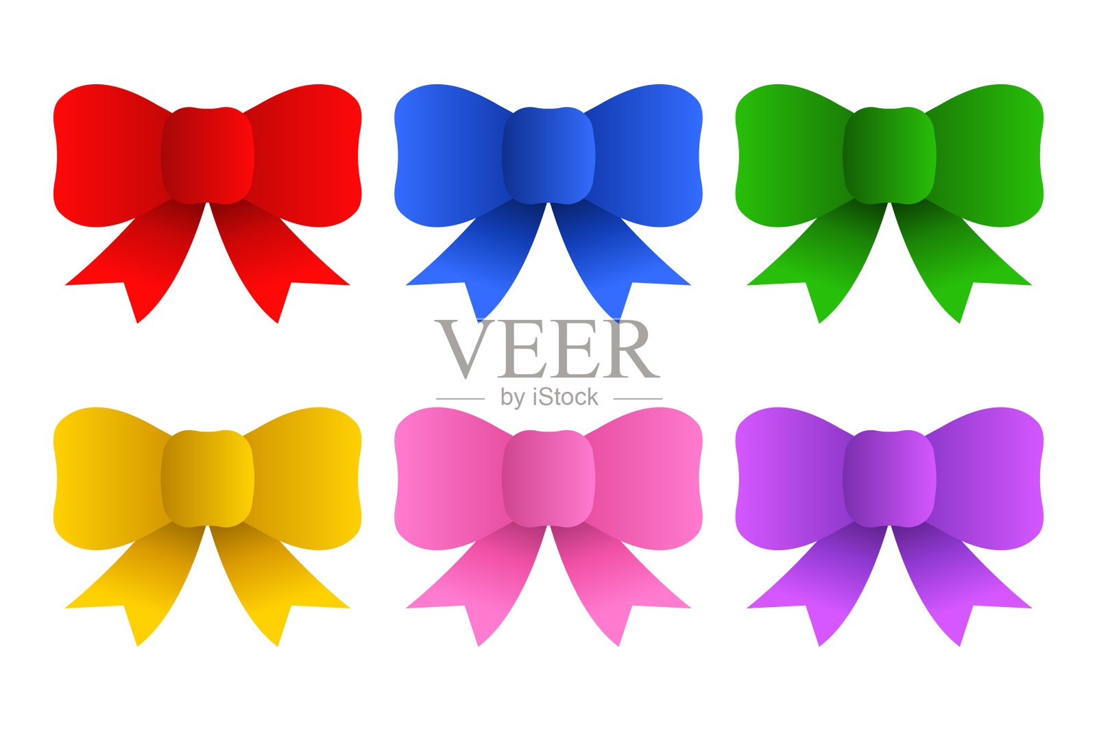 彩色色带孤立矢量插图。设计元素图片