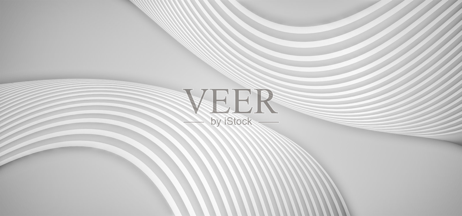 带有抽象纹理背景的白色曲线的3D渲染插画图片素材