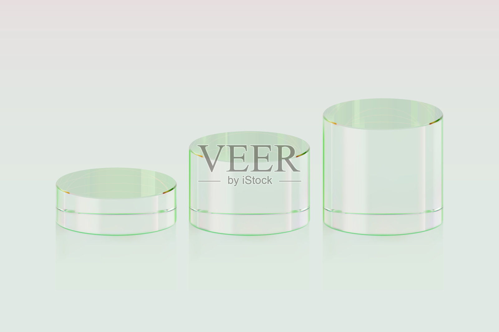 3d玻璃讲台。美容产品展示化妆品最小场景。矢量化妆品推广阶段。插画图片素材