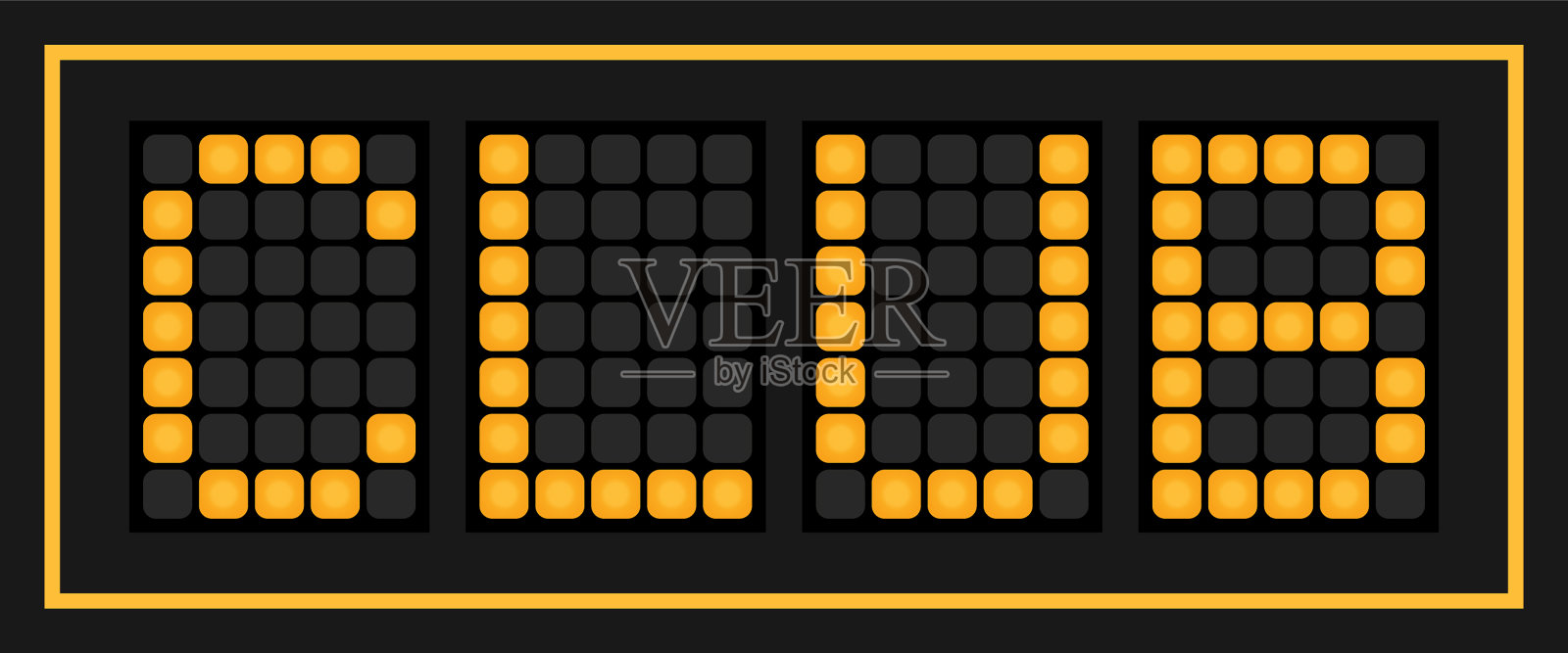 橙色引领旗帜在文字俱乐部上的黑色插画图片素材
