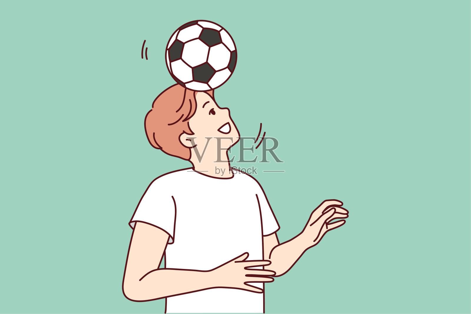 快乐的人踢足球插画图片素材