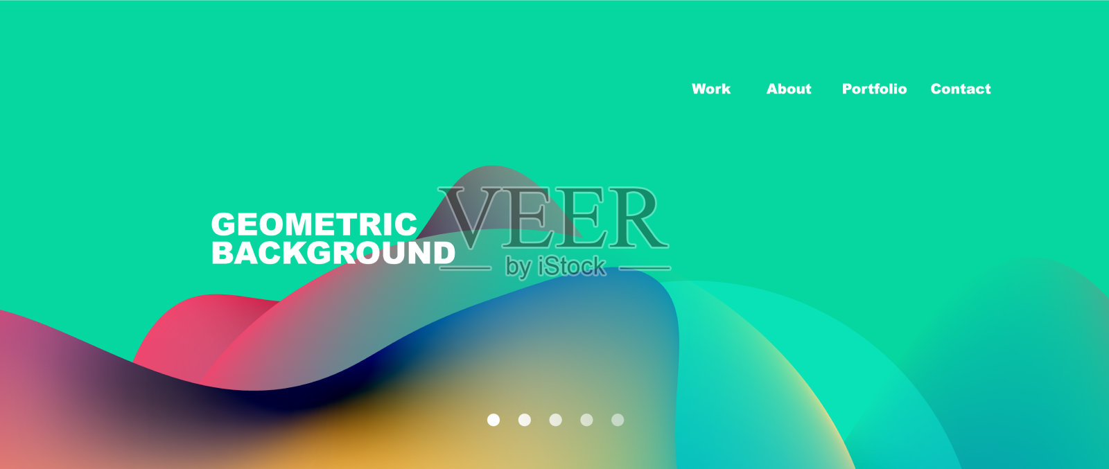 流动的渐变颜色和圆形元素和插画图片素材